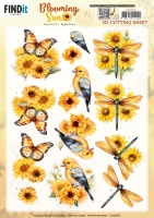 CD12354 - 3D Cutting Sheet - Berries Beauties - Blooming sun - Golden Meadow
