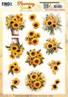 CD12352 - 3D Cutting Sheet - Berries Beauties - Blooming sun - Golden Glow