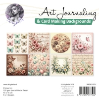 99080/005 - Art Journaling & Card Making Backgrounds Set Bloemen - Vlinders