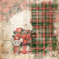 Paperpack - Yvonne Ceations - Floral Christmas 20 x 20 cm