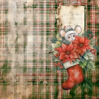 Paperpack - Yvonne Ceations - Floral Christmas 20 x 20 cm