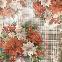 Paperpack - Yvonne Ceations - Floral Christmas 20 x 20 cm
