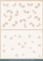 Stencil - Card Deco Essentials - Floral Christmas- Floral Holly Pattern A5