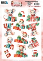 3D Cutting Sheet - Berries Beauties - A Very Furry Christmas - Mouse