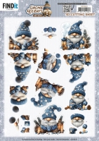 3D Cutting Sheet - Berries Beauties - Gnomie Holidays - Blue