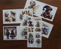 99079/017 Fairybells 3-D setje Kerst paars 2