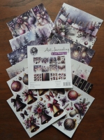 99080/015 Fairybells Art Journaling & Card Making Backgrounds Set Kerst paars