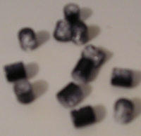 Crackle tonnetje wit-zwart 7x8mm 