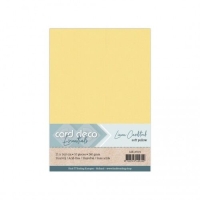 LKK-A5101 #101 Card Deco Linnenkarton - 10 vel - A5 - Zacht geel/ soft yellow