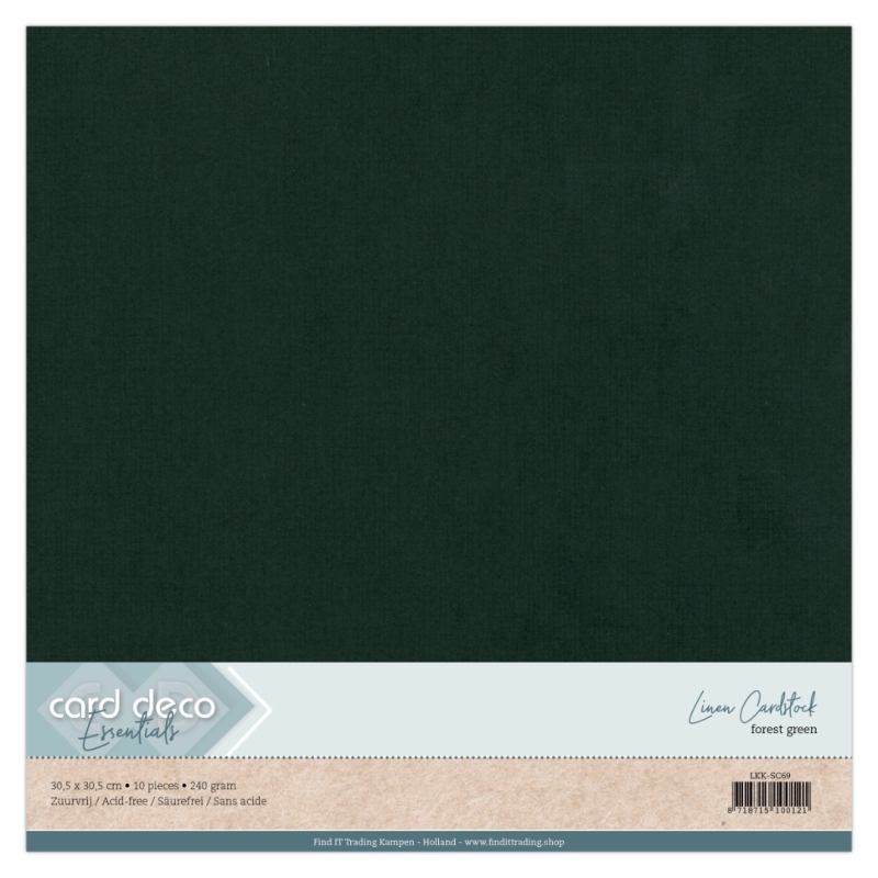 LKK-SC69 #69 Card Deco Linnenkarton - SC - Forest Green