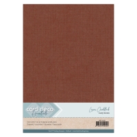LKK-A470 #70 Card Deco Linnen Cardstock - A4 - Rusty Brown