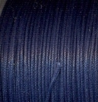 Wax draad donker blauw 1mm - per meter
