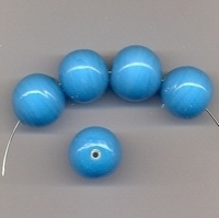 Blauwe kraal 14mm 