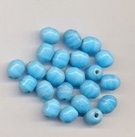 Tonnetje blauwe opaque 8x7mm 