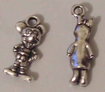Bedel tibetaans zilveren 'Mickey Mouse' - per stuk
