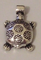 Bedel tibetaans zilveren 'schildpad' 12x19.5