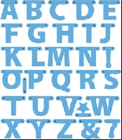 LR 0340 - Creatables stencil alphabet garland