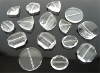 Mix kristalkleurige glaskralen facet geslepen ± 17-27mm (± 25 st.)