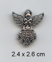 Tibetaanszilveren engel 24x26mm