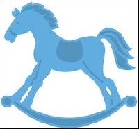 LR 0347 - Creatables stencil rocking horse