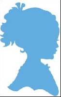LR 0349 - Creatables stencil silhouette girl with ponytail