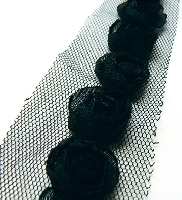 MD Flower Ribbons Black FR 1120
