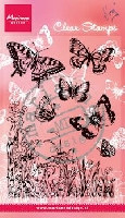 CS 0926 MD Clear stamp vlinders en bloemen