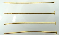 Nietstiften goudkleurig koper 30mm - 50 stuks