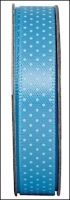 DC spotted ribbon soothing blue 10mm - rol 3 meter