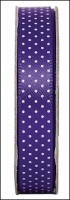 DC spotted ribbon deep purple 10mm - rol 3 meter